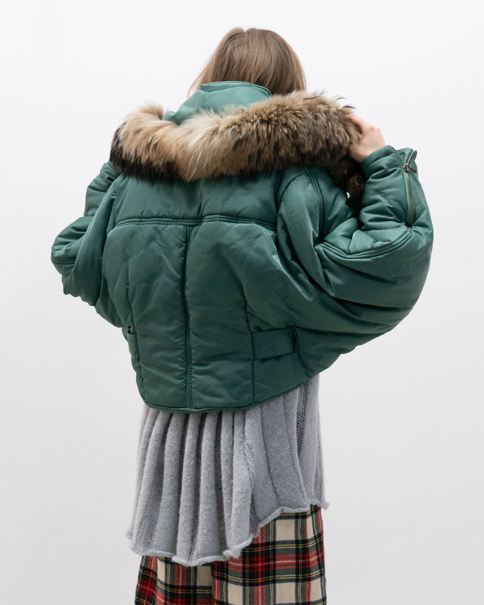 closed by marithé + francois girbaud triangle bomber jacket