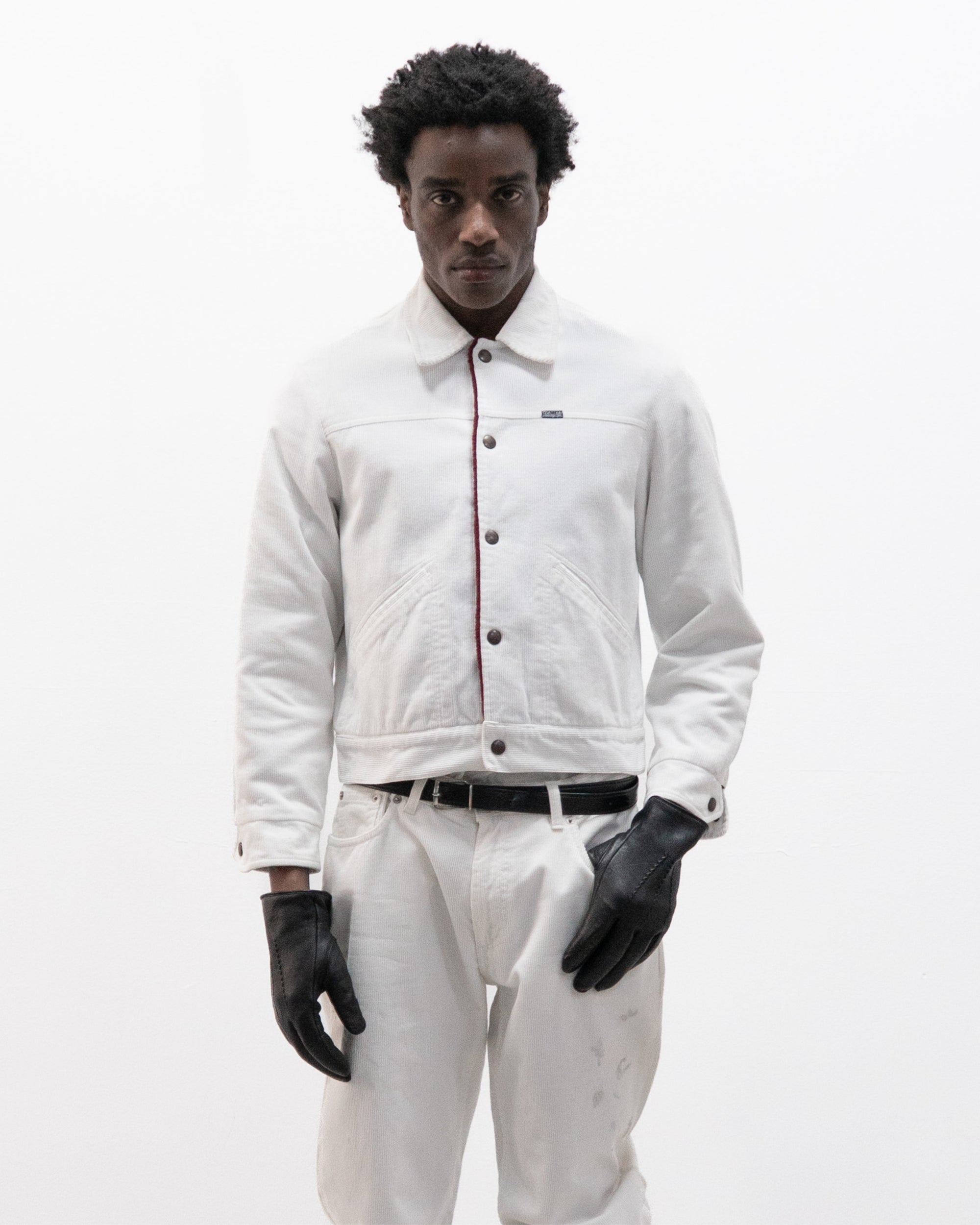 a bathing ape faux fur lined corduroy jacket