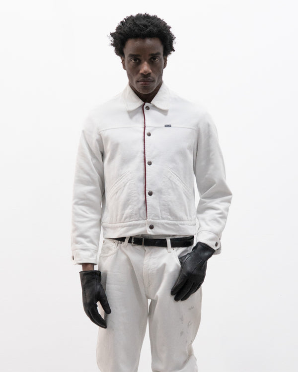 a bathing ape faux fur lined corduroy jacket