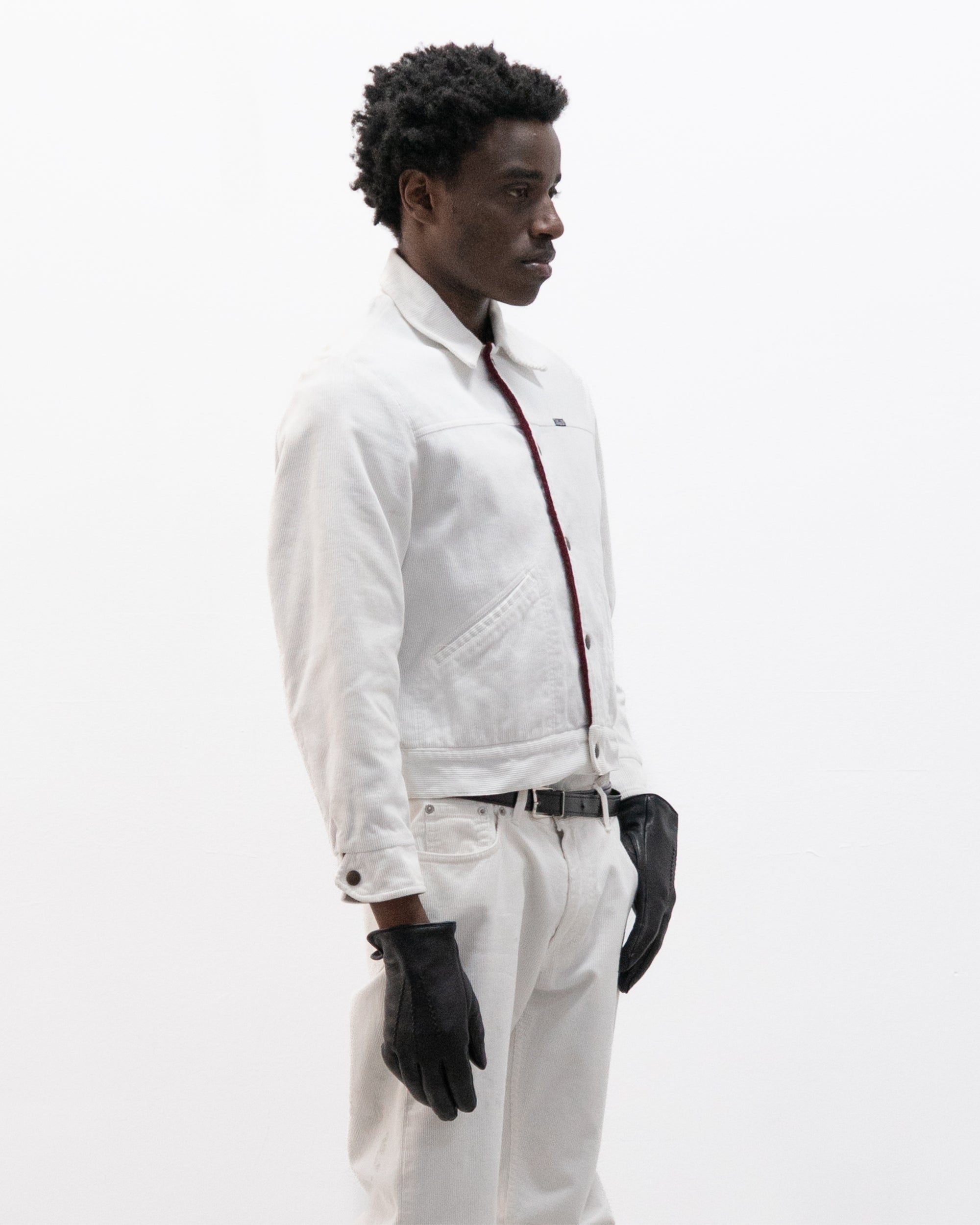 a bathing ape faux fur lined corduroy jacket