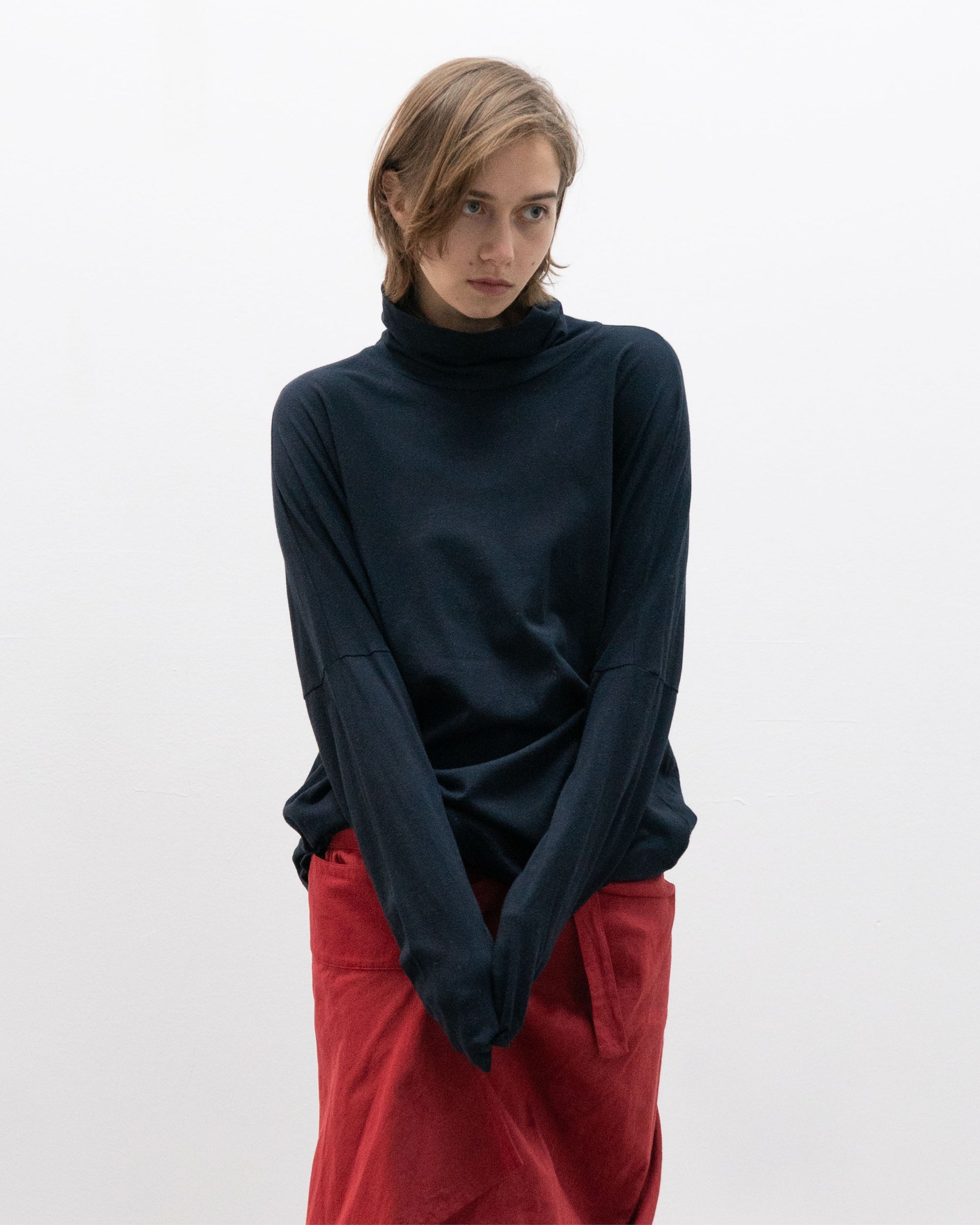 issey miyake mock neck longsleeve