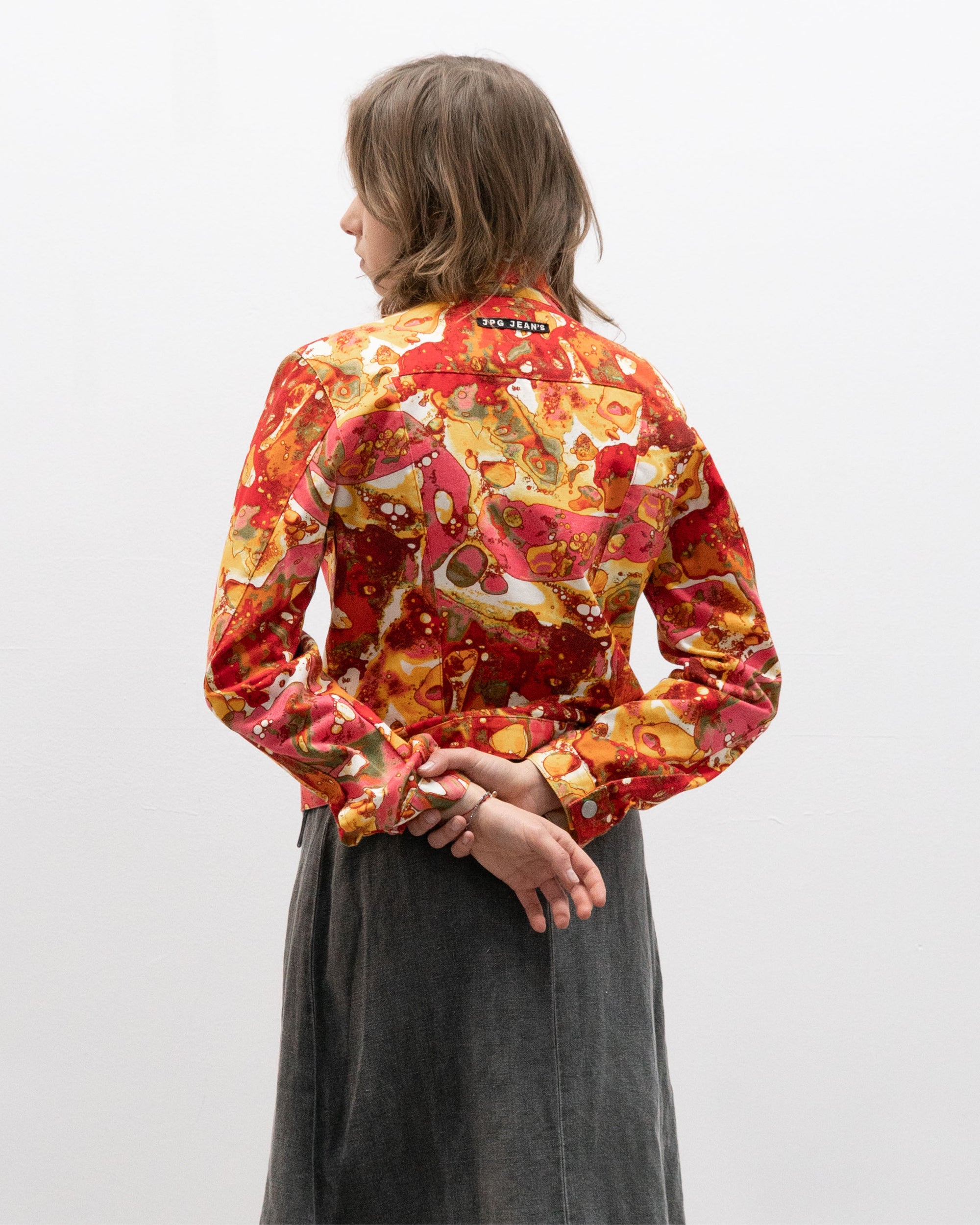 jean paul gaultier ss03 bacteria denim jacket