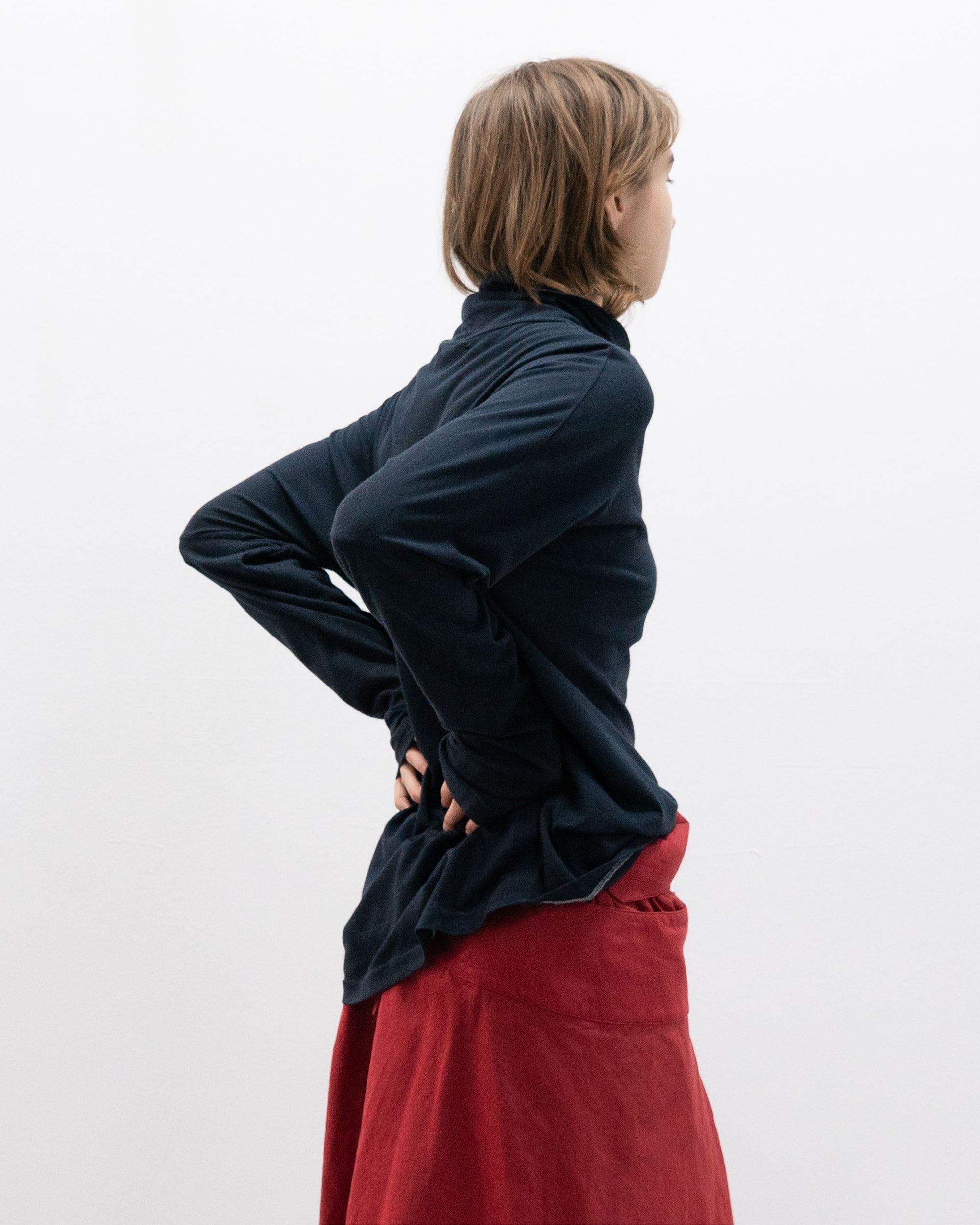 issey miyake mock neck longsleeve