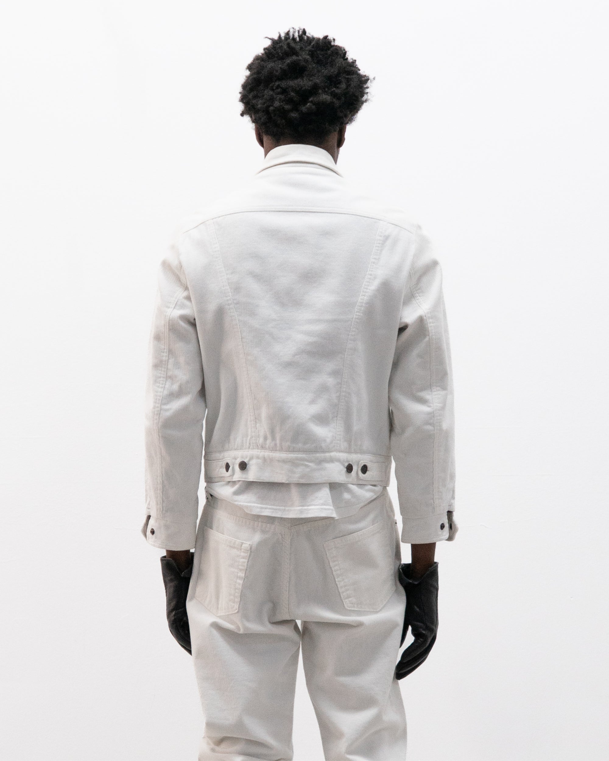 a bathing ape faux fur lined corduroy jacket