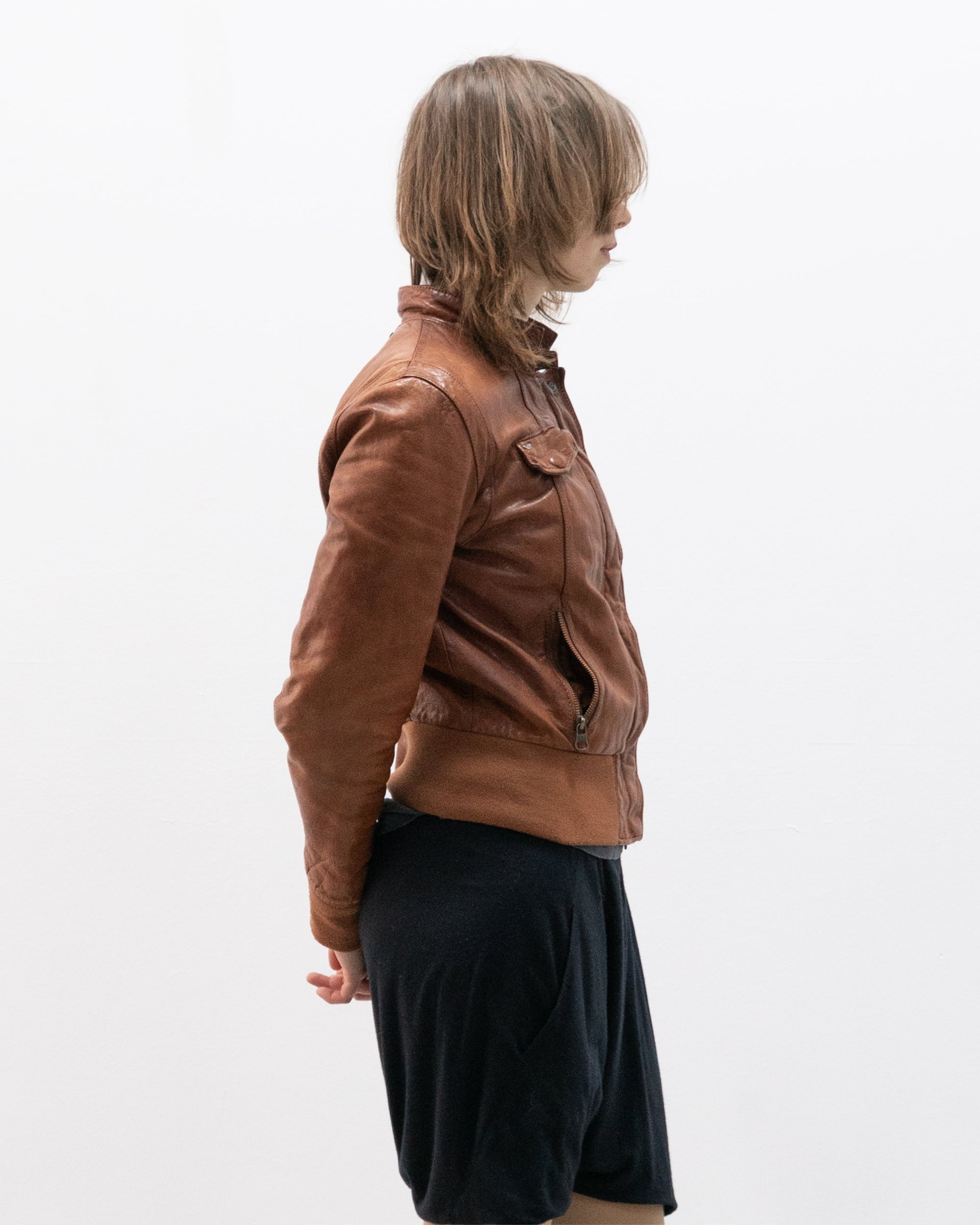 armani leather bomber