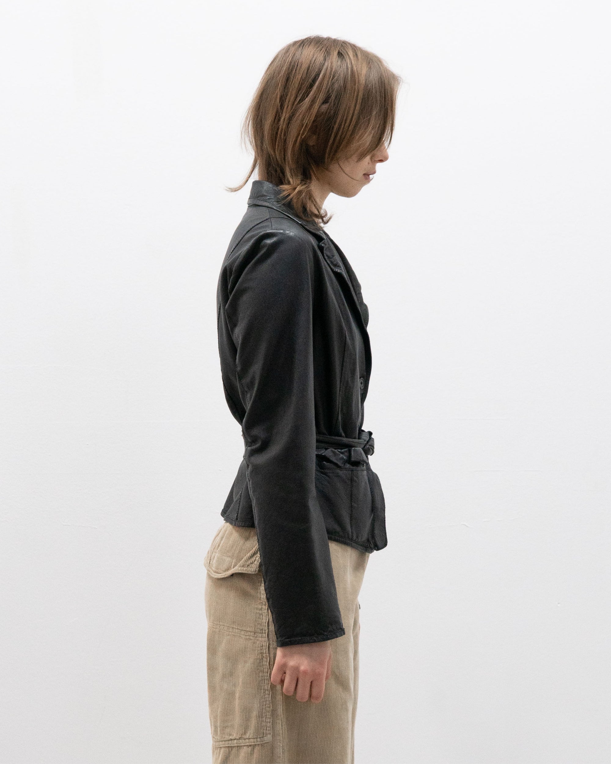 collection privee? belted leather blazer