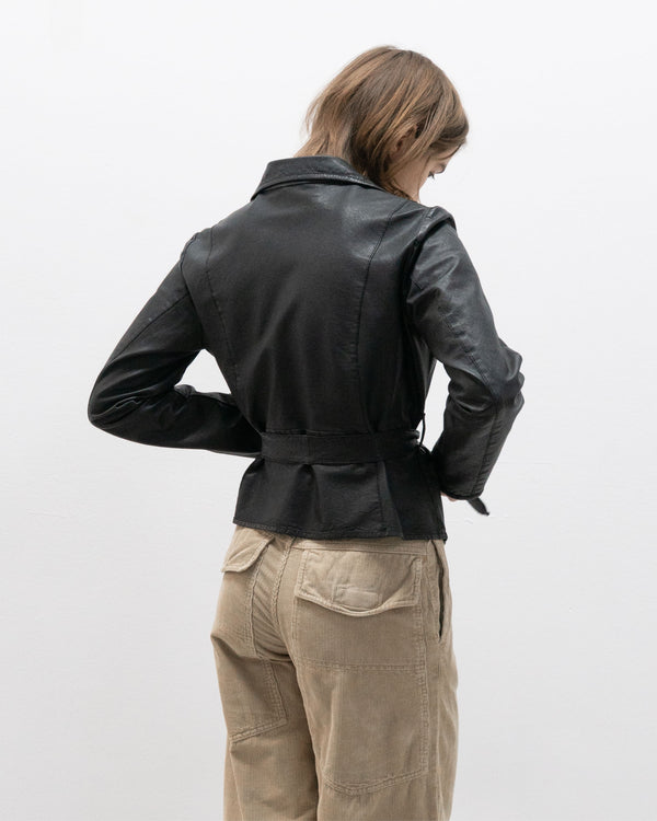 collection privee? belted leather blazer