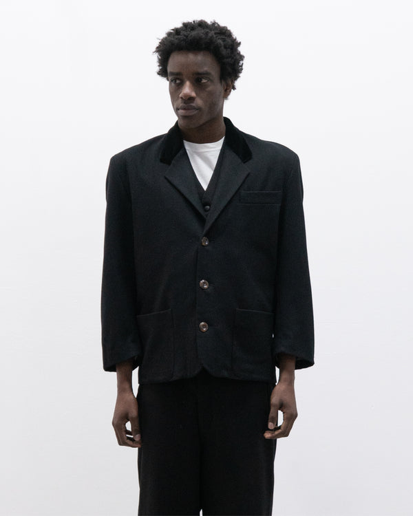 ball 1980s blazer with velvet collar