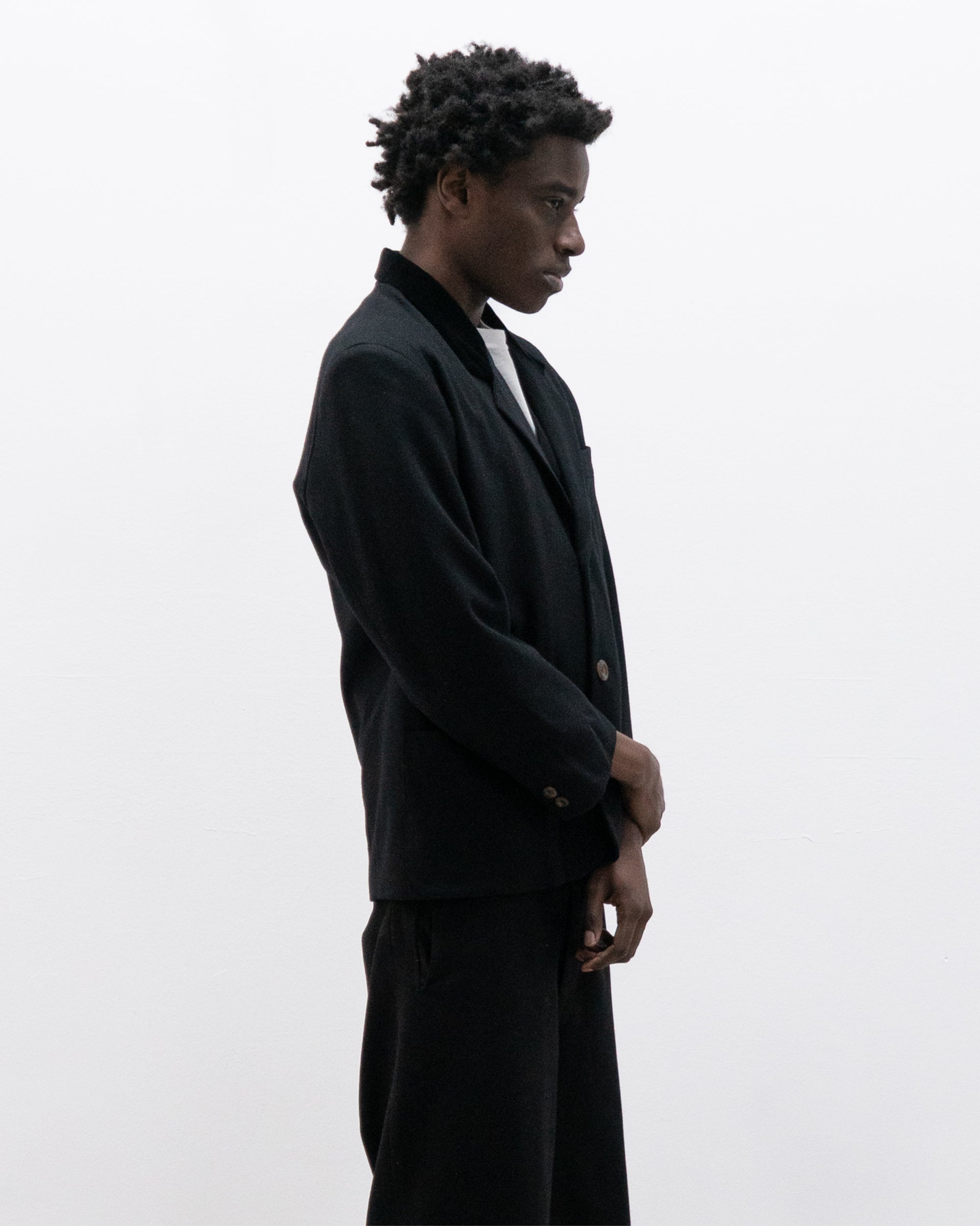 ball 1980s blazer with velvet collar