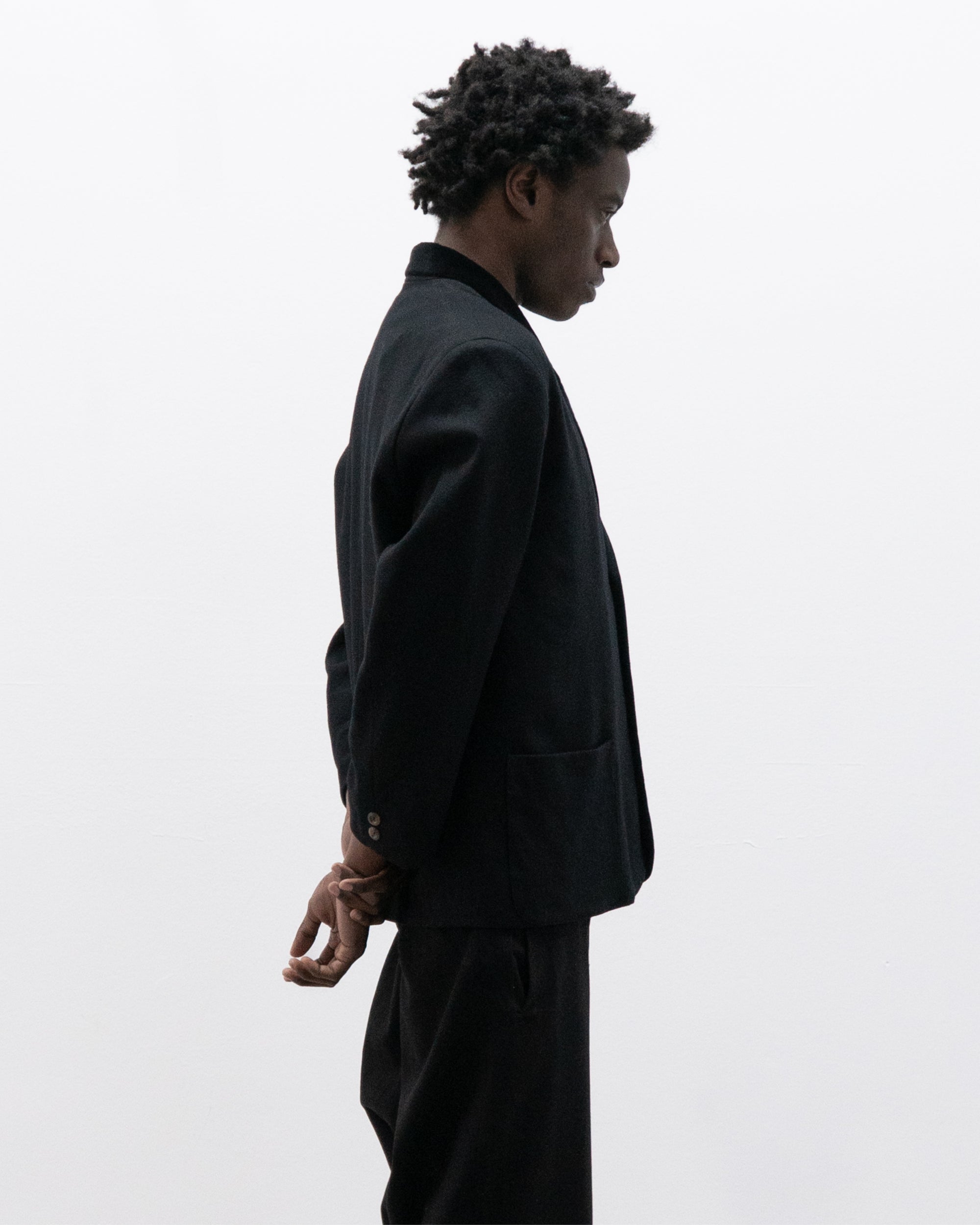 ball 1980s blazer with velvet collar