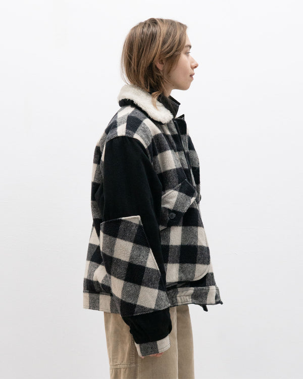 1990s Faux Shearling Lined Wool Bomber Jacket