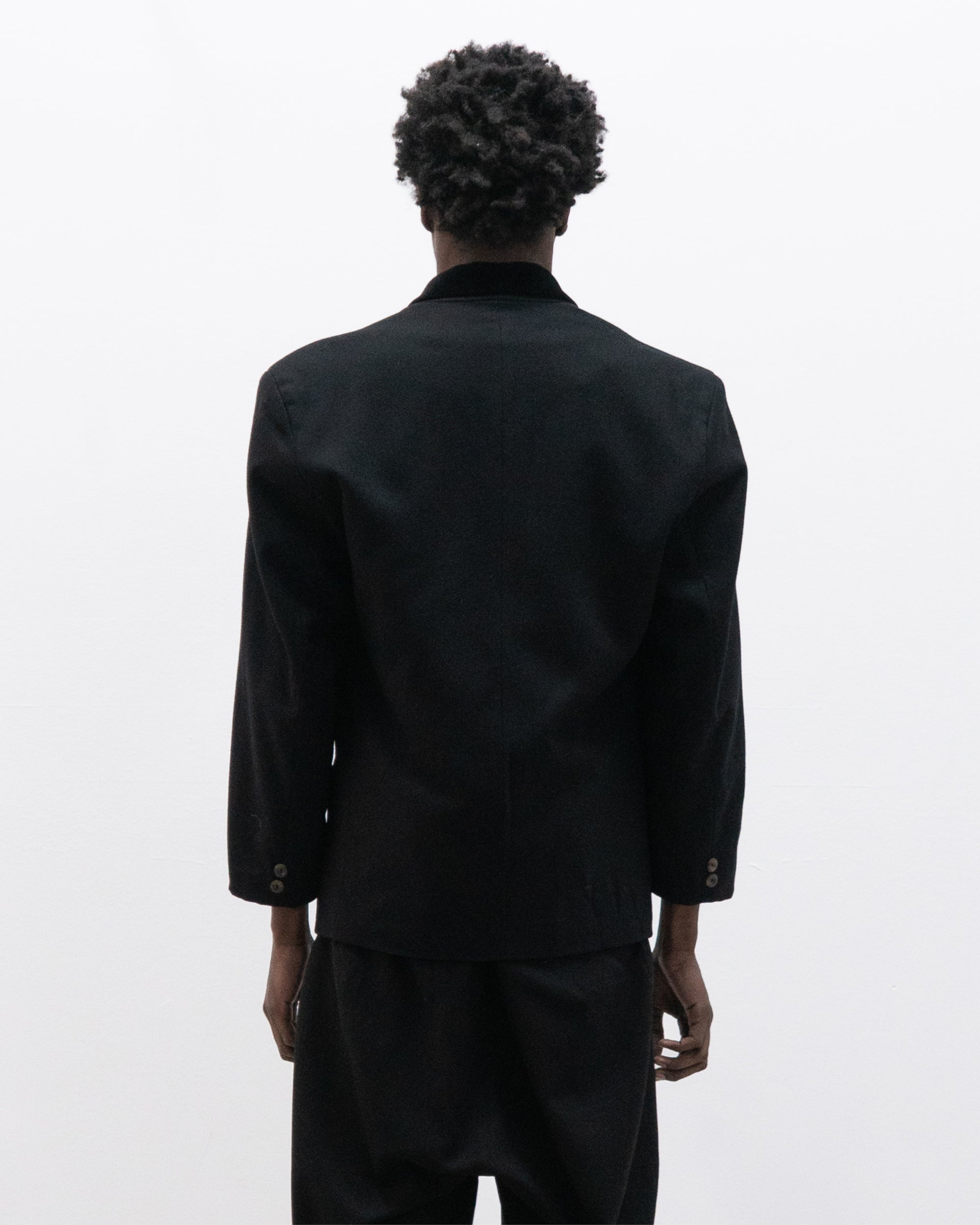 ball 1980s blazer with velvet collar