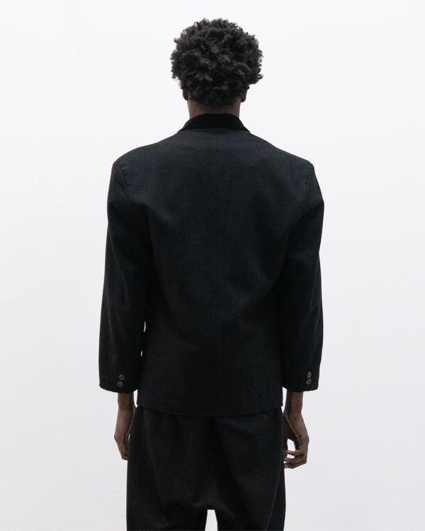 ball 1980s blazer with velvet collar