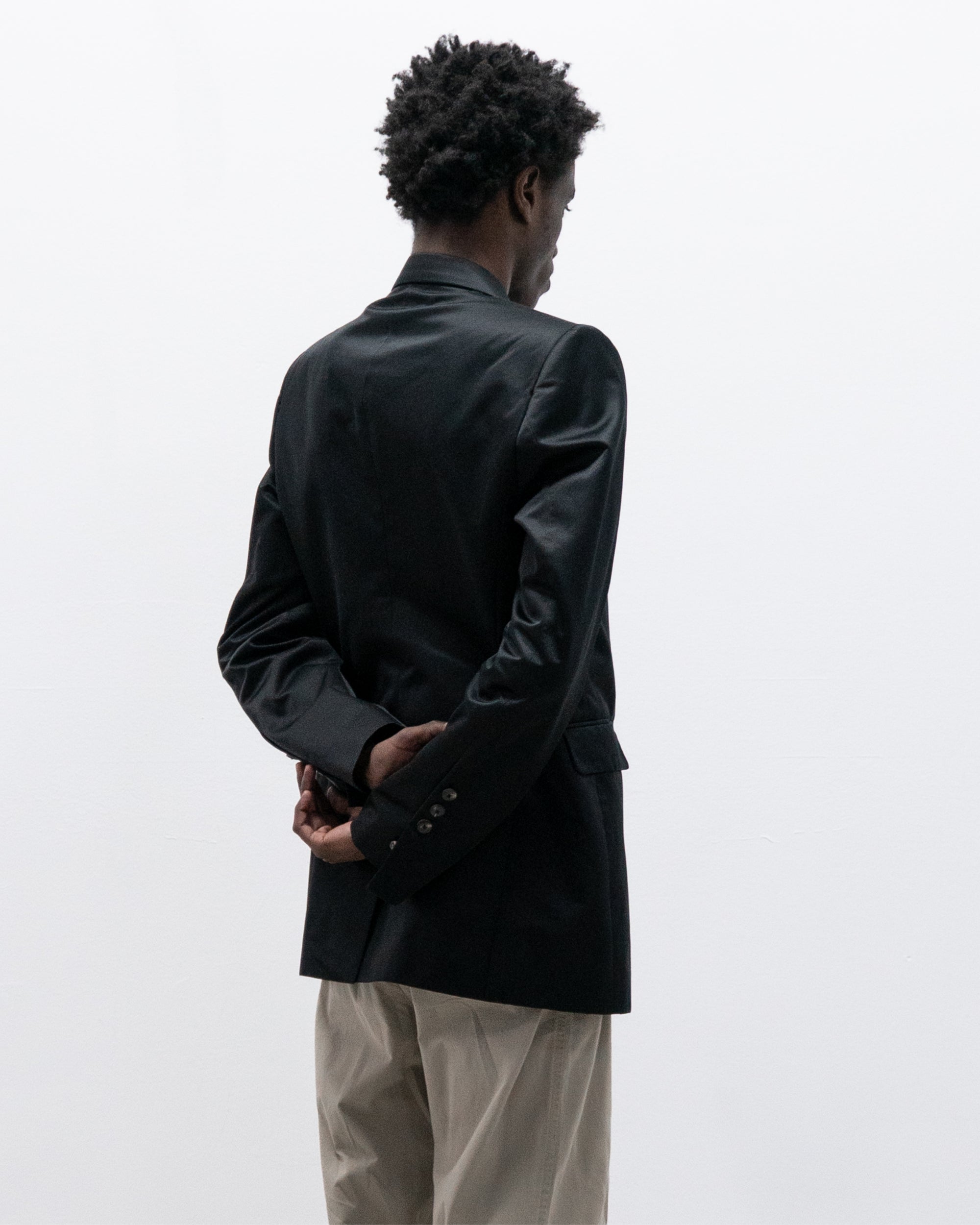 rick owens satin blazer