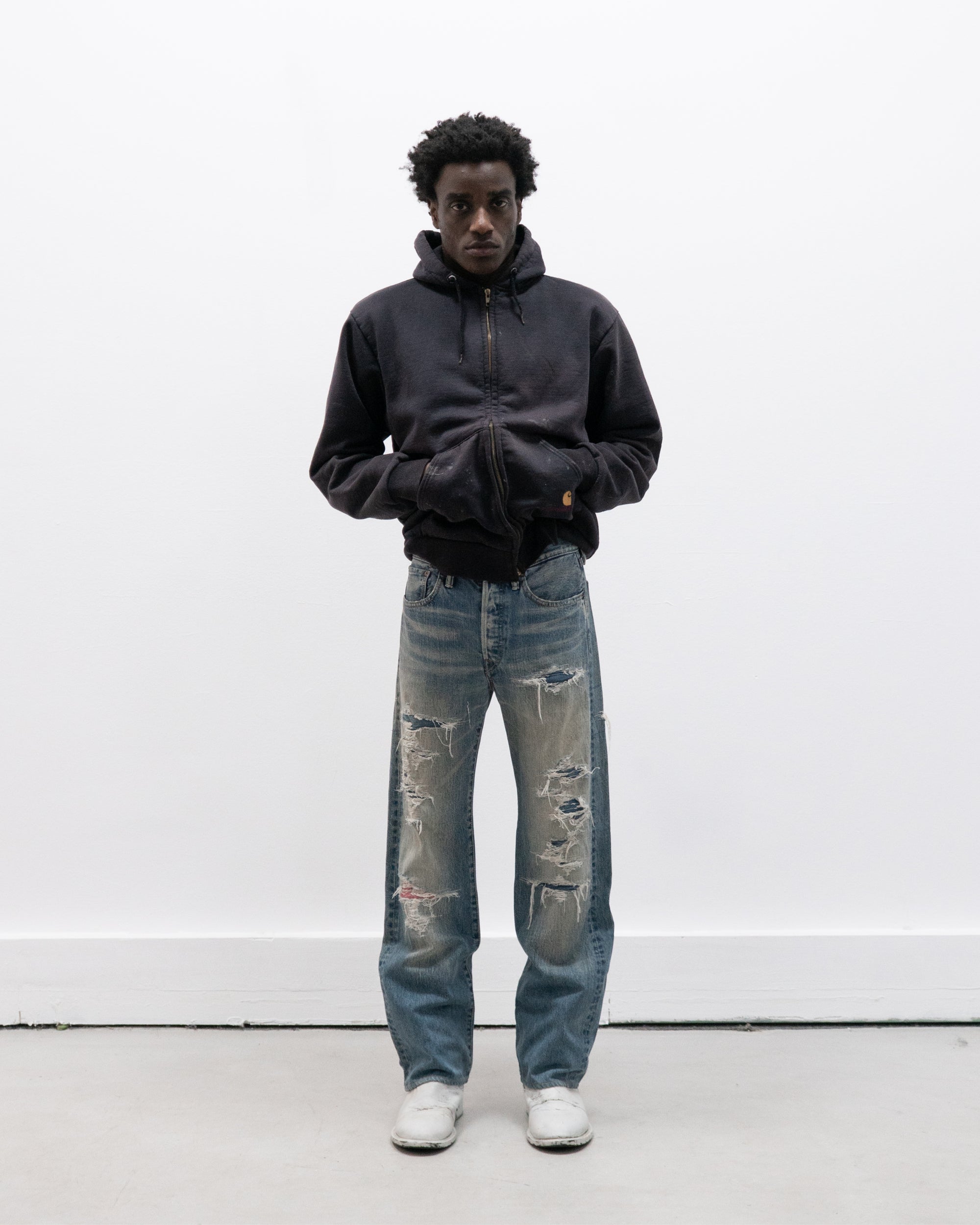 45rpm thrashed selvedge jeans