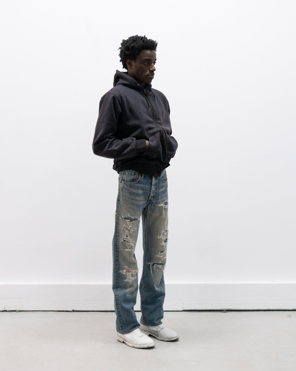 45rpm thrashed selvedge jeans