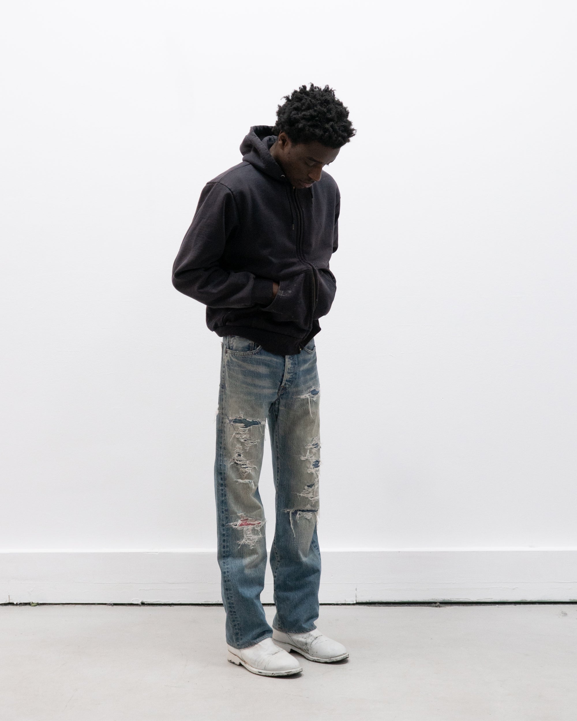 45rpm thrashed selvedge jeans