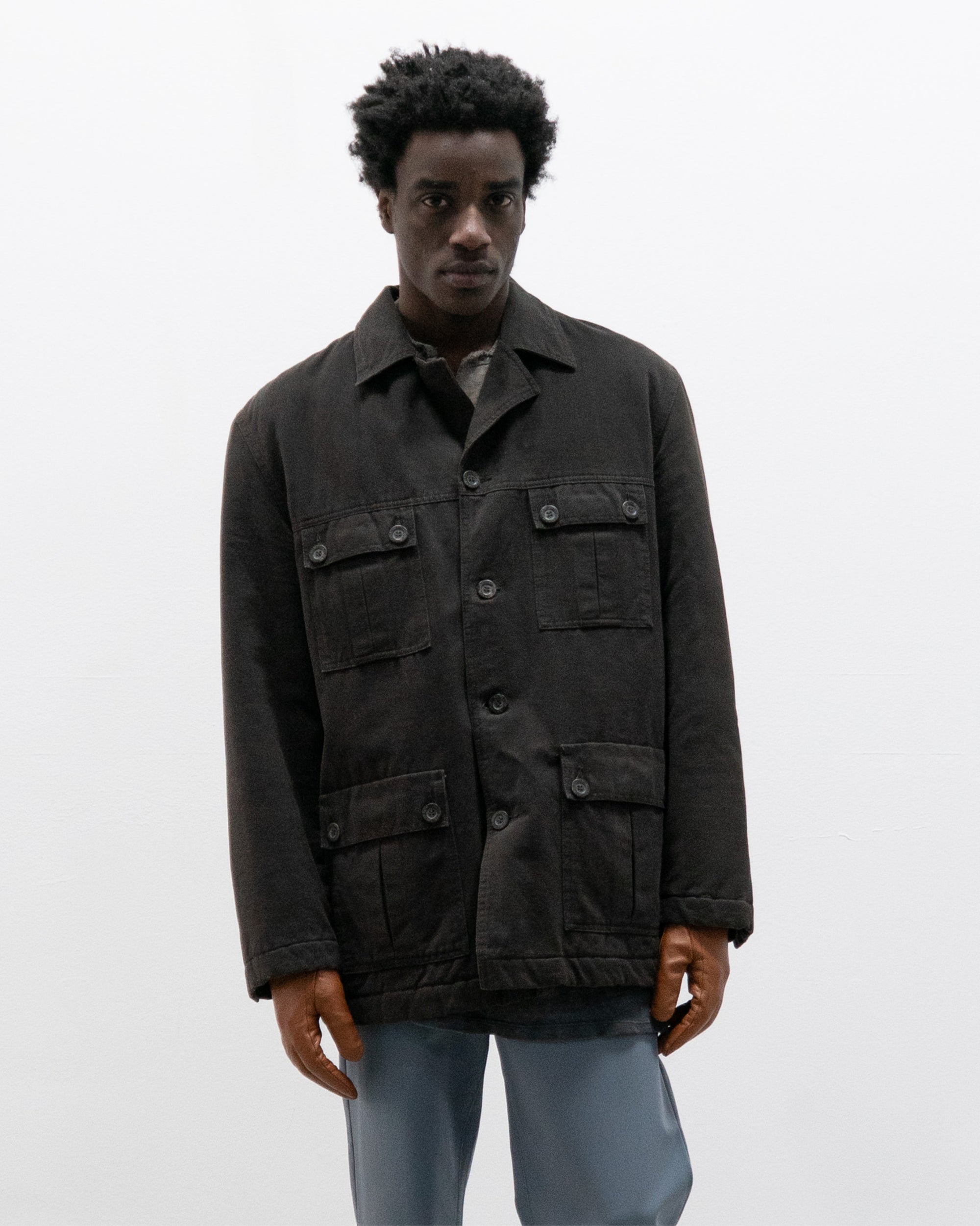 italian designer moleskin overshirt