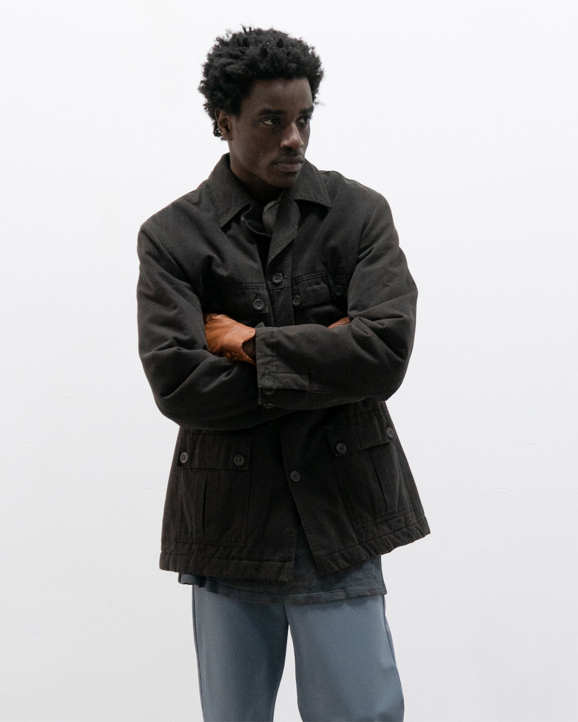 italian designer moleskin overshirt