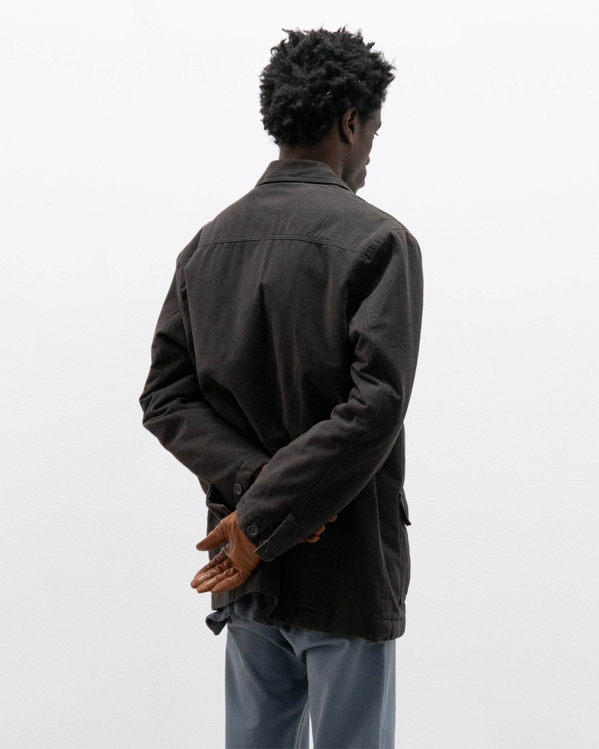 italian designer moleskin overshirt