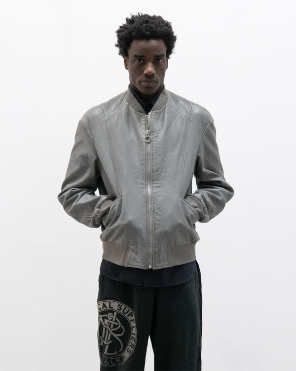 italian designer leather bomber jacket