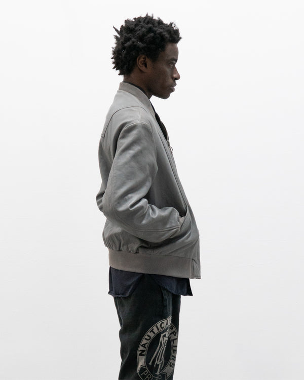 italian designer leather bomber jacket