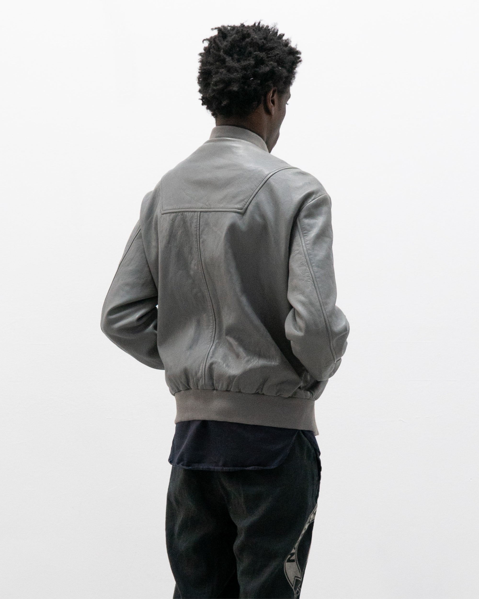 italian designer leather bomber jacket