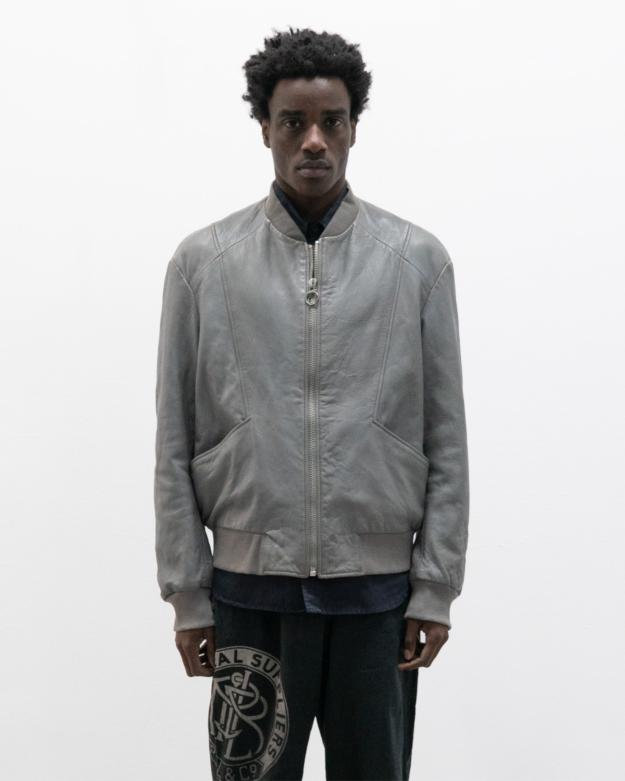 italian designer leather bomber jacket