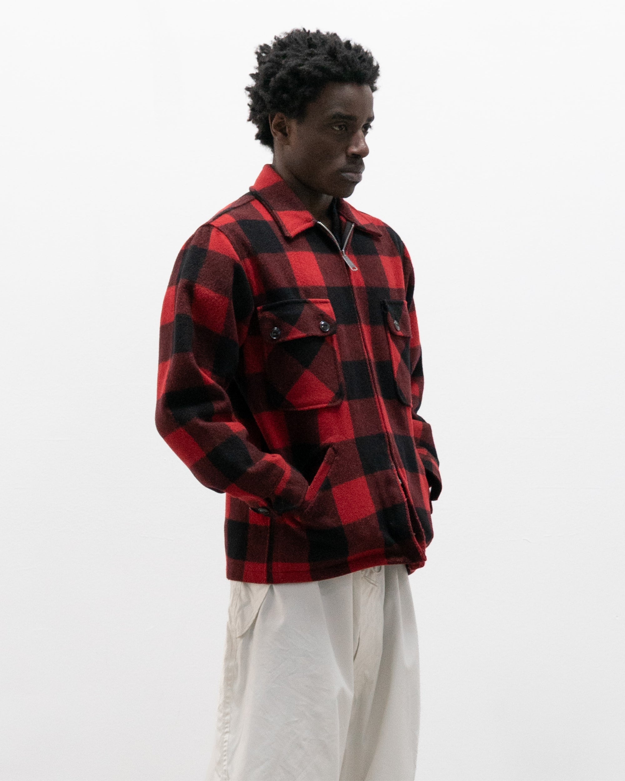 brent 1970s zip up overshirt