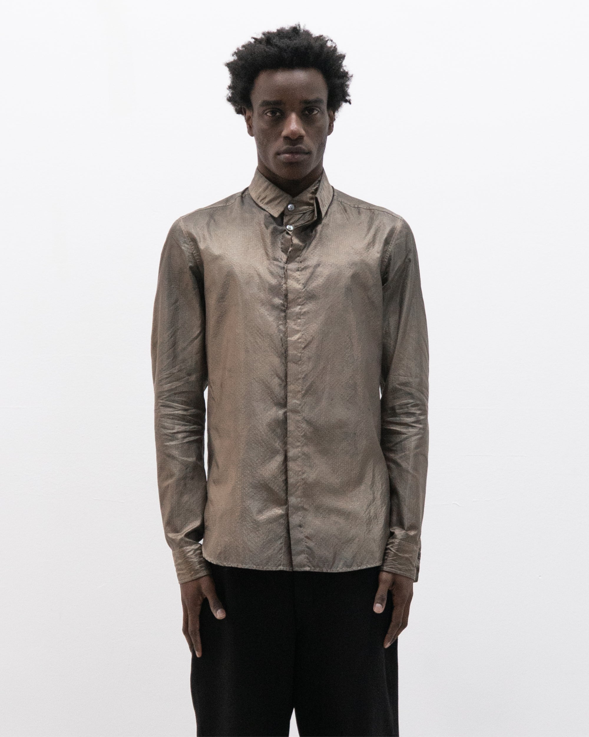 deepti sterling silver button up shirt