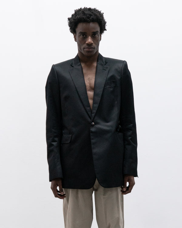 rick owens satin blazer
