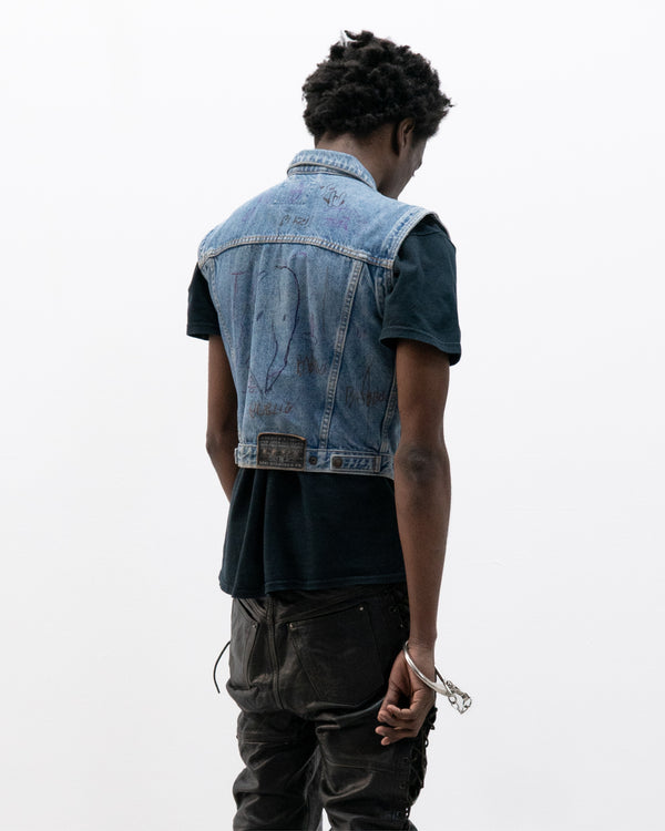 levi's orange tab kid's scribble denim vest