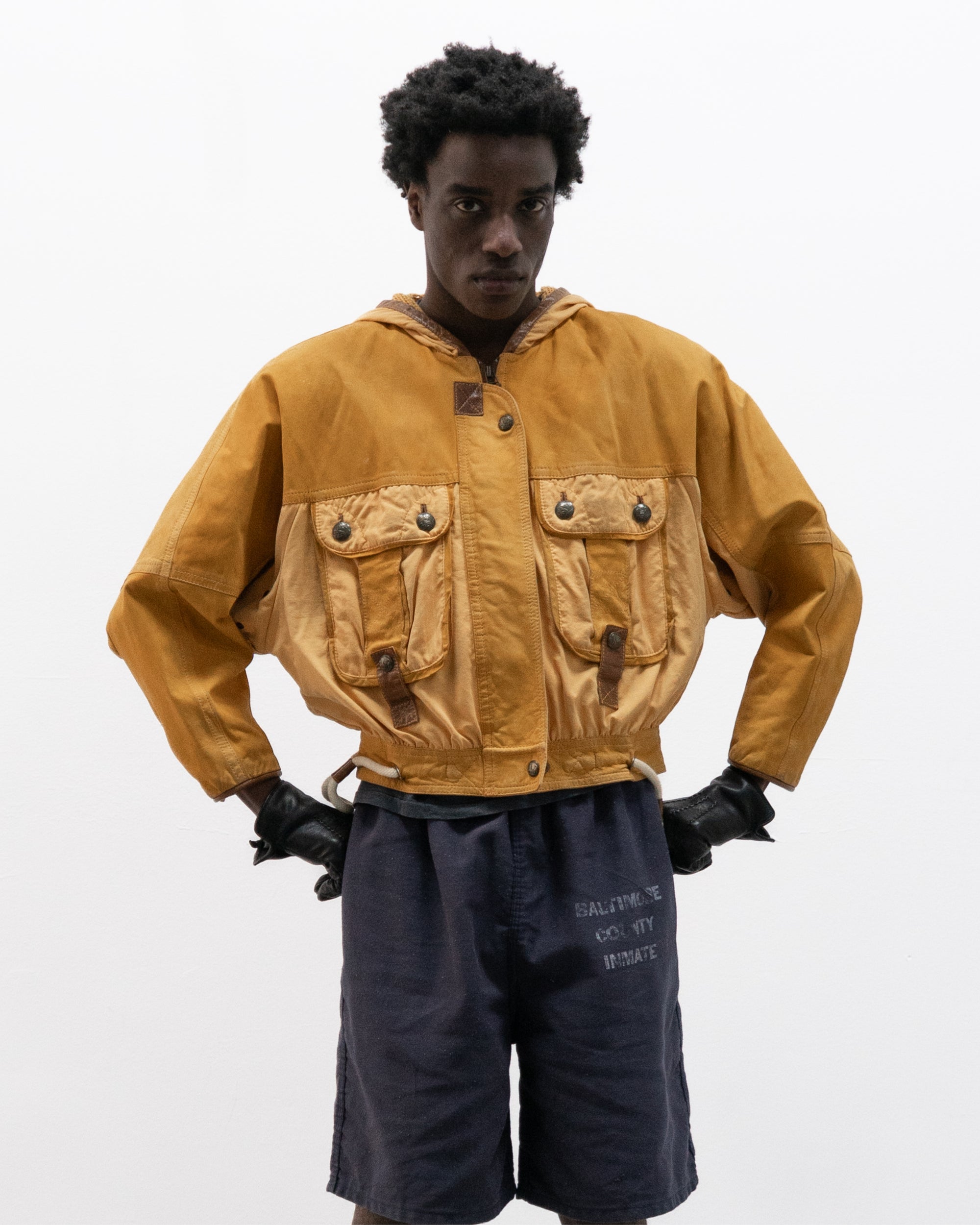 1980s leather bomber jacket