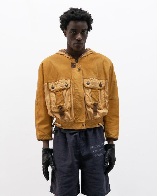 1980s leather bomber jacket