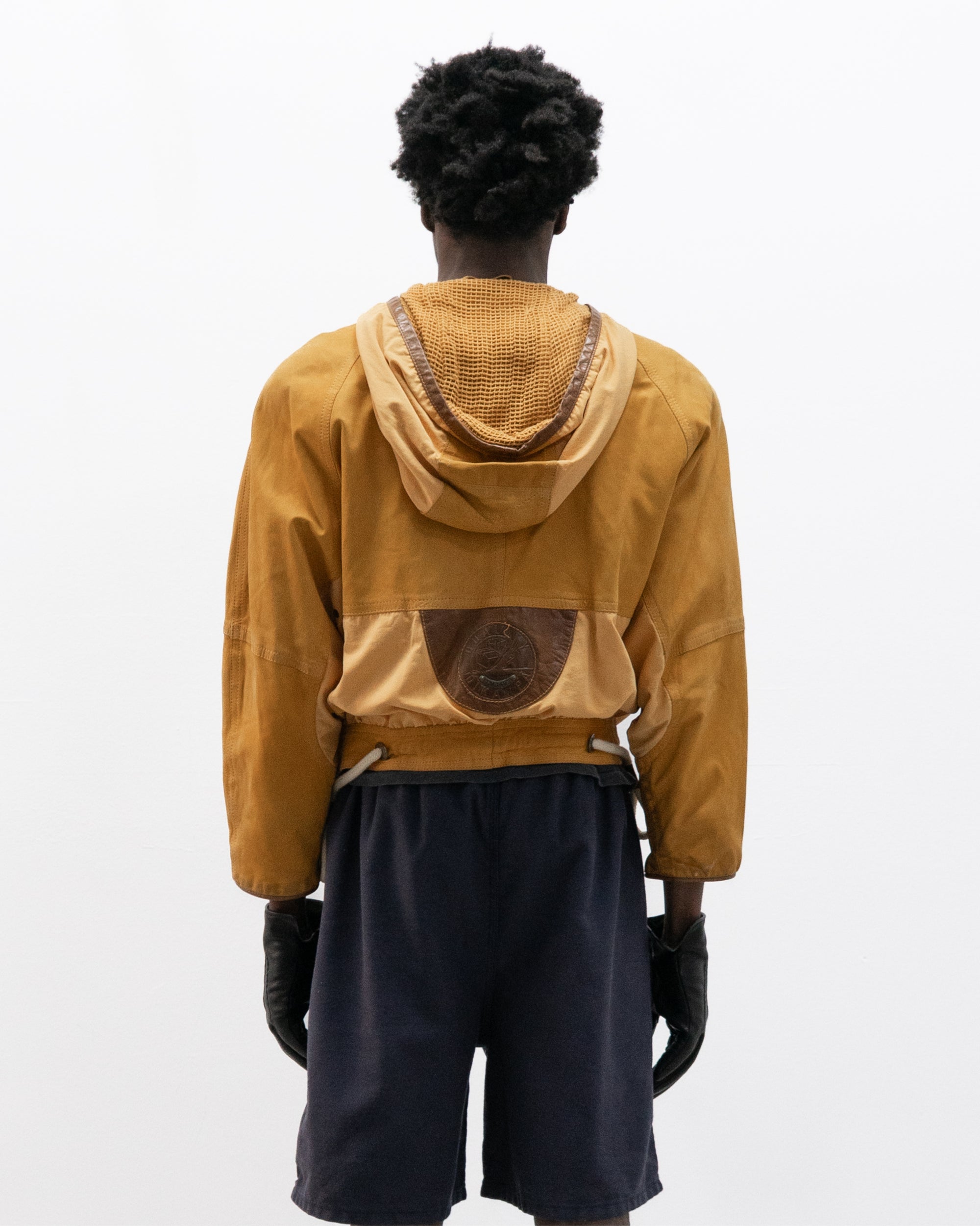 1980s leather bomber jacket