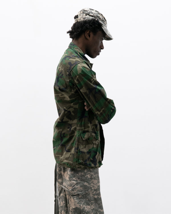 1980s us army woodland ribstop field jacket