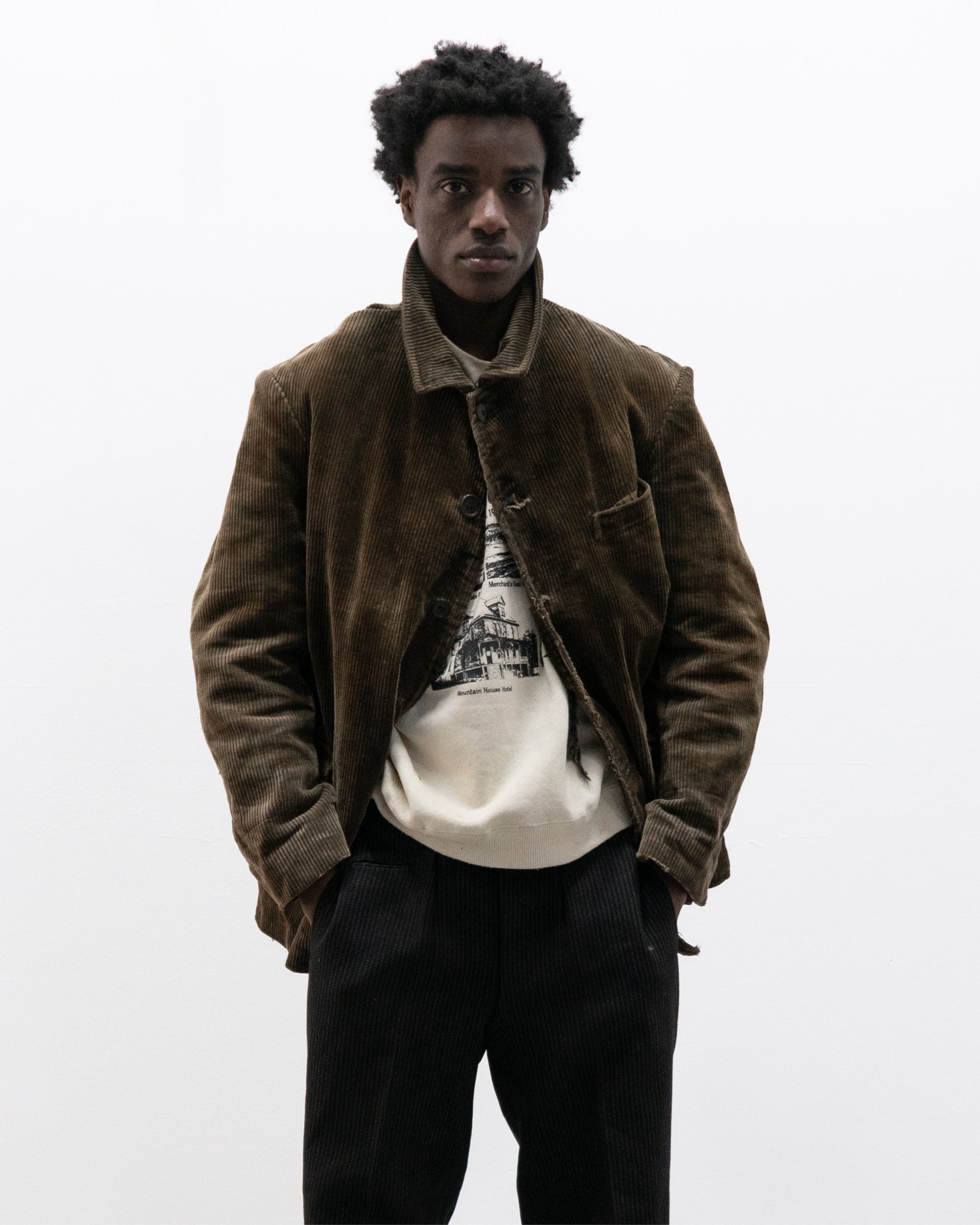 1950s french corduroy work jacket