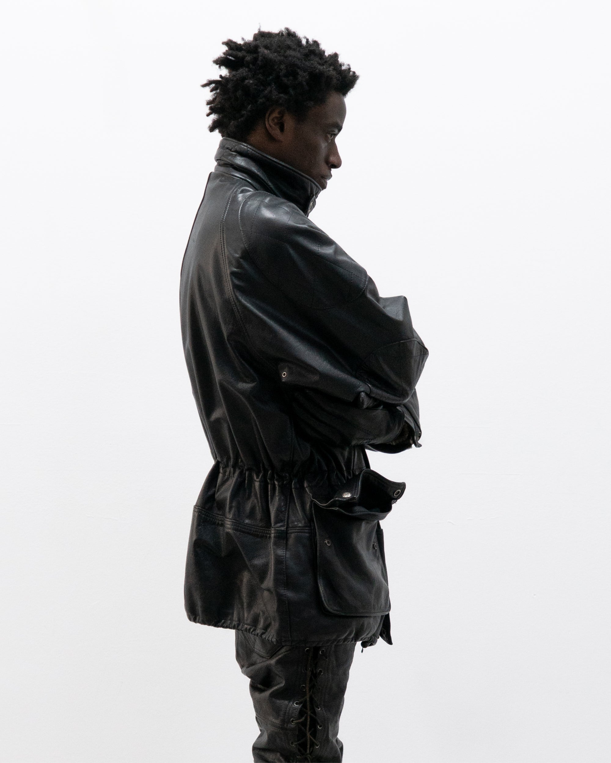 1980s made in france leather coat