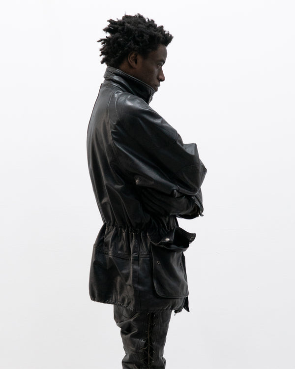 1980s made in france leather coat