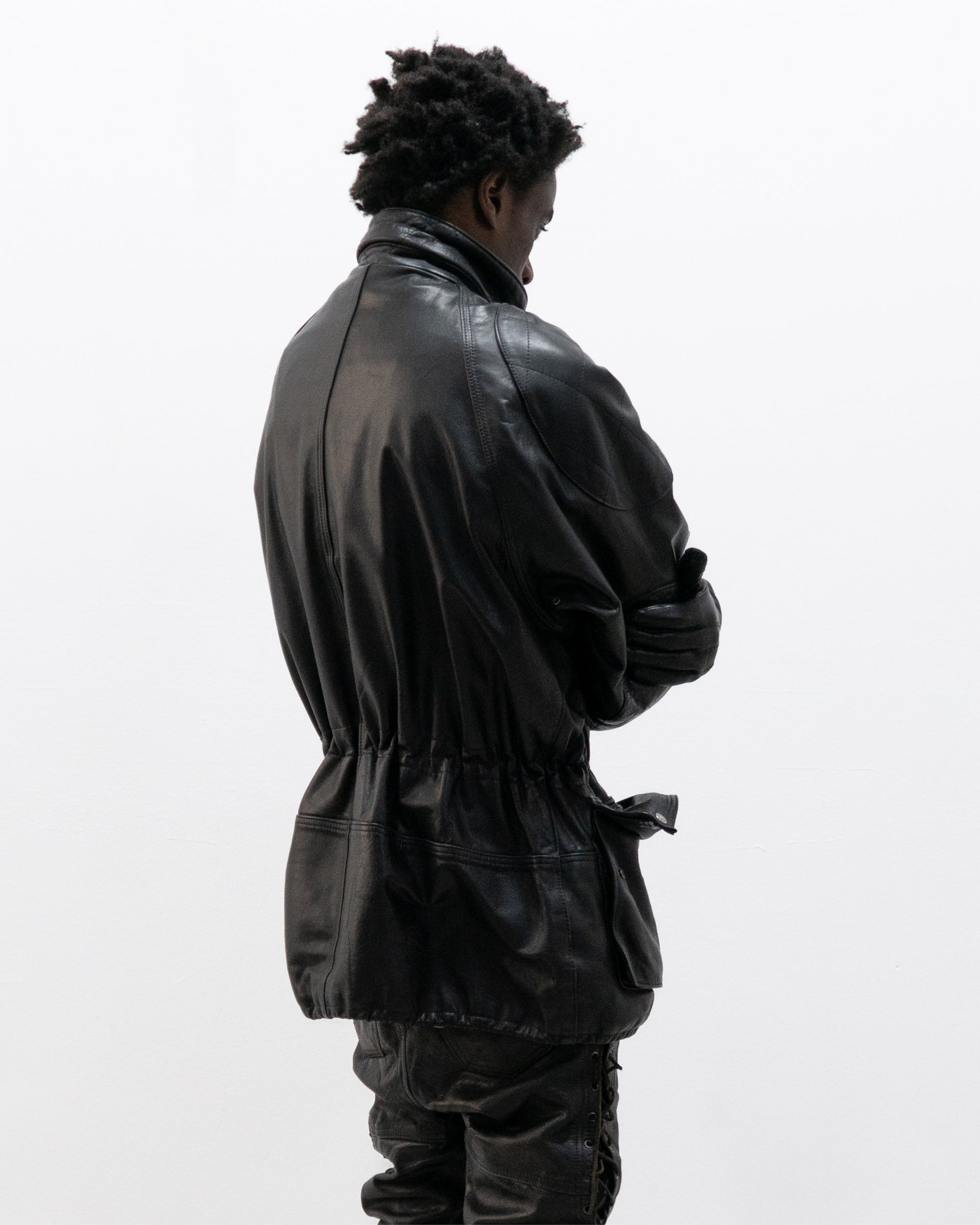 1980s made in france leather coat