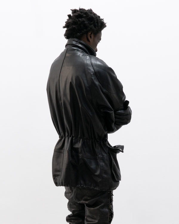 1980s made in france leather coat