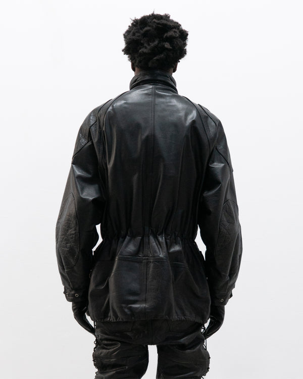 1980s made in france leather coat