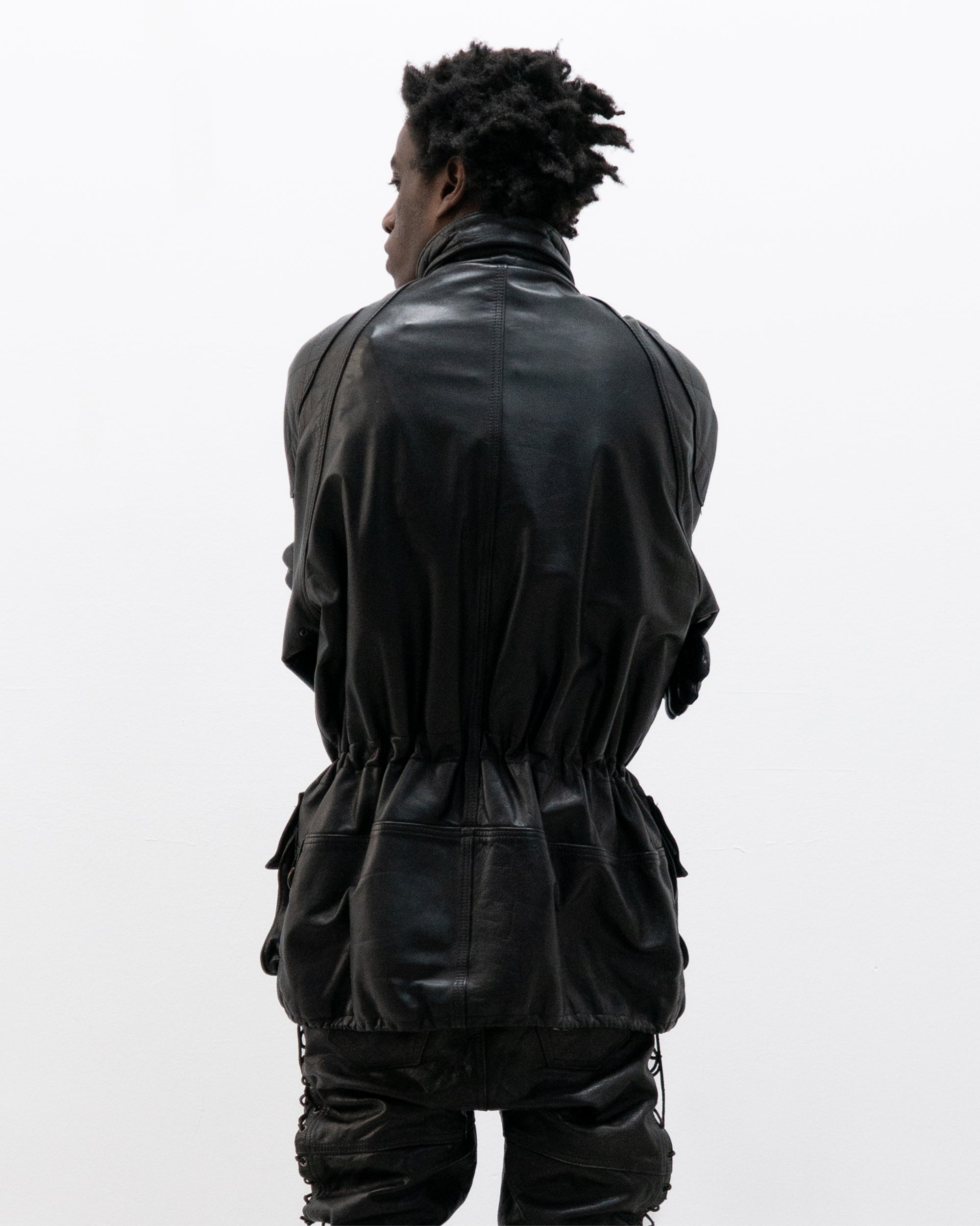 1980s made in france leather coat