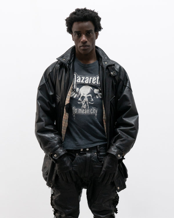 1980s made in france leather coat