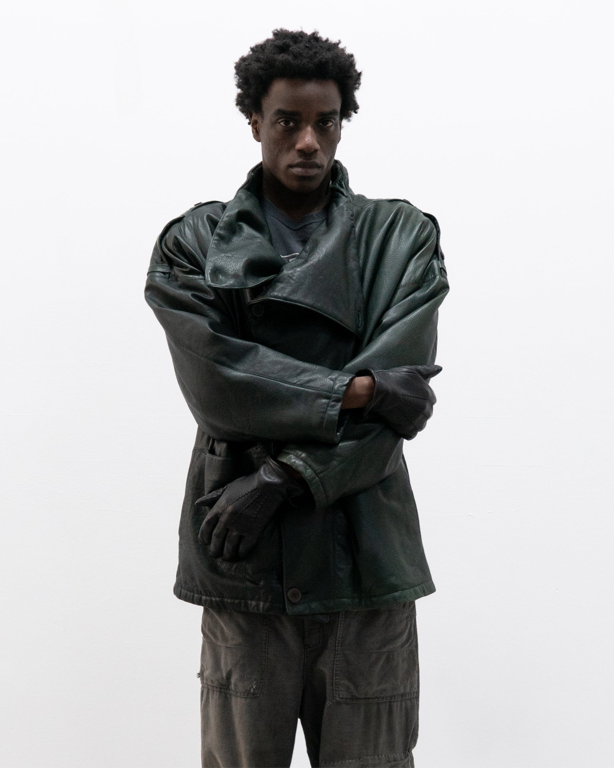 1980s italian brand leather jacket