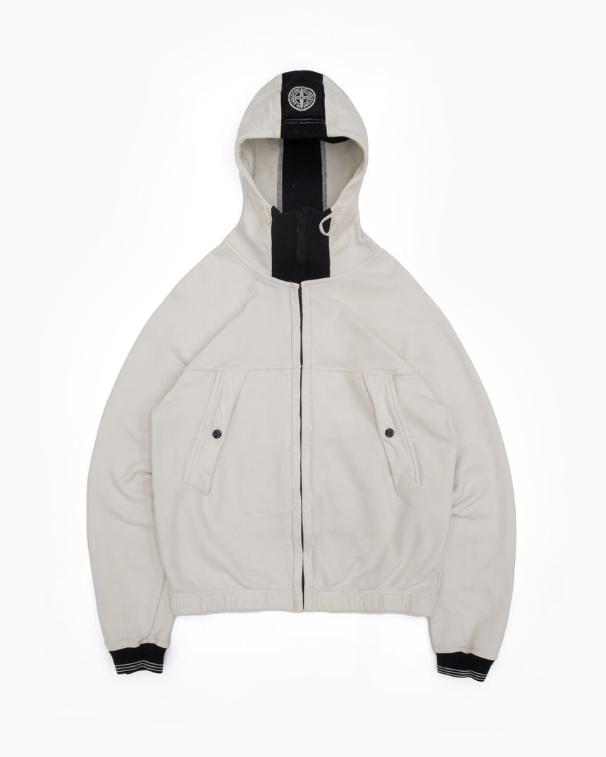 Stone Island Zip-Up Logo Hoodie - AW04