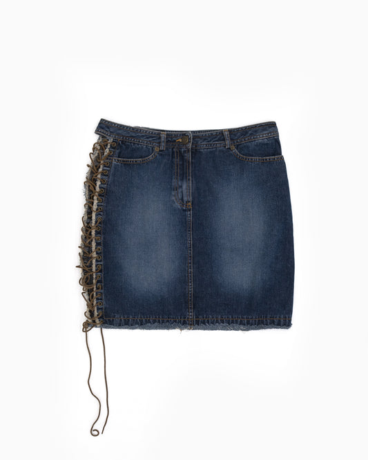 Plein Sud Lace-Up Mini Skirt